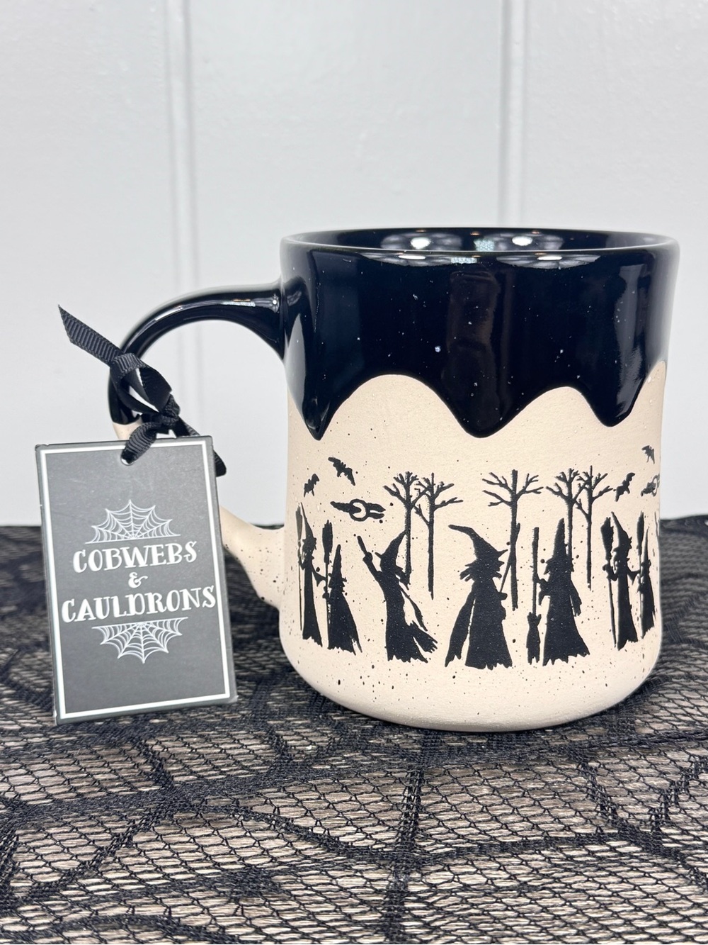 NEW Cobwebs & Cauldrons Witches Halloween Mug